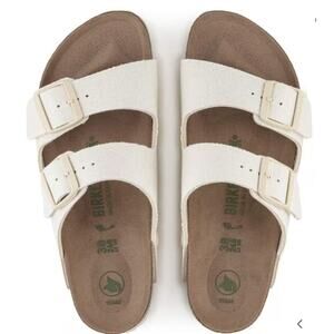 BIRKENSTOCK Sandals Women's Size 7 7.5 Arizona Eggshell Beige Cream Neutral NWT